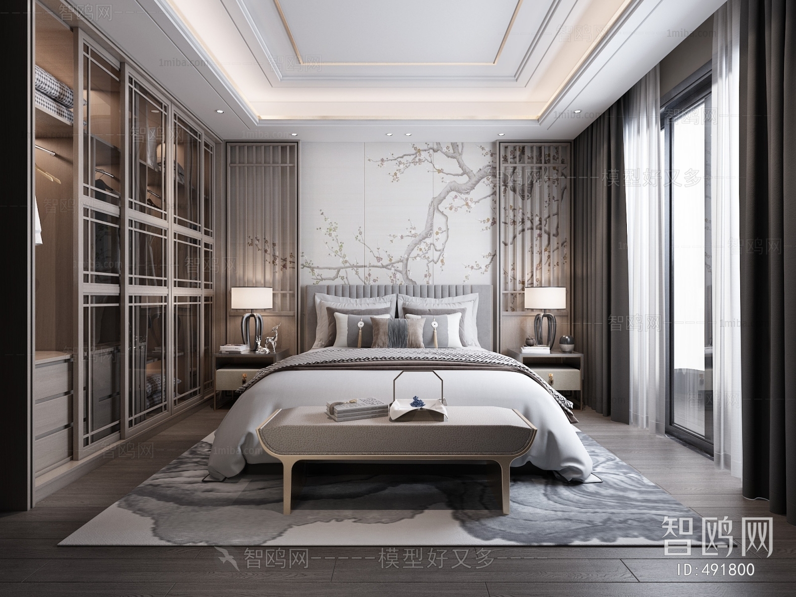 New Chinese Style Bedroom