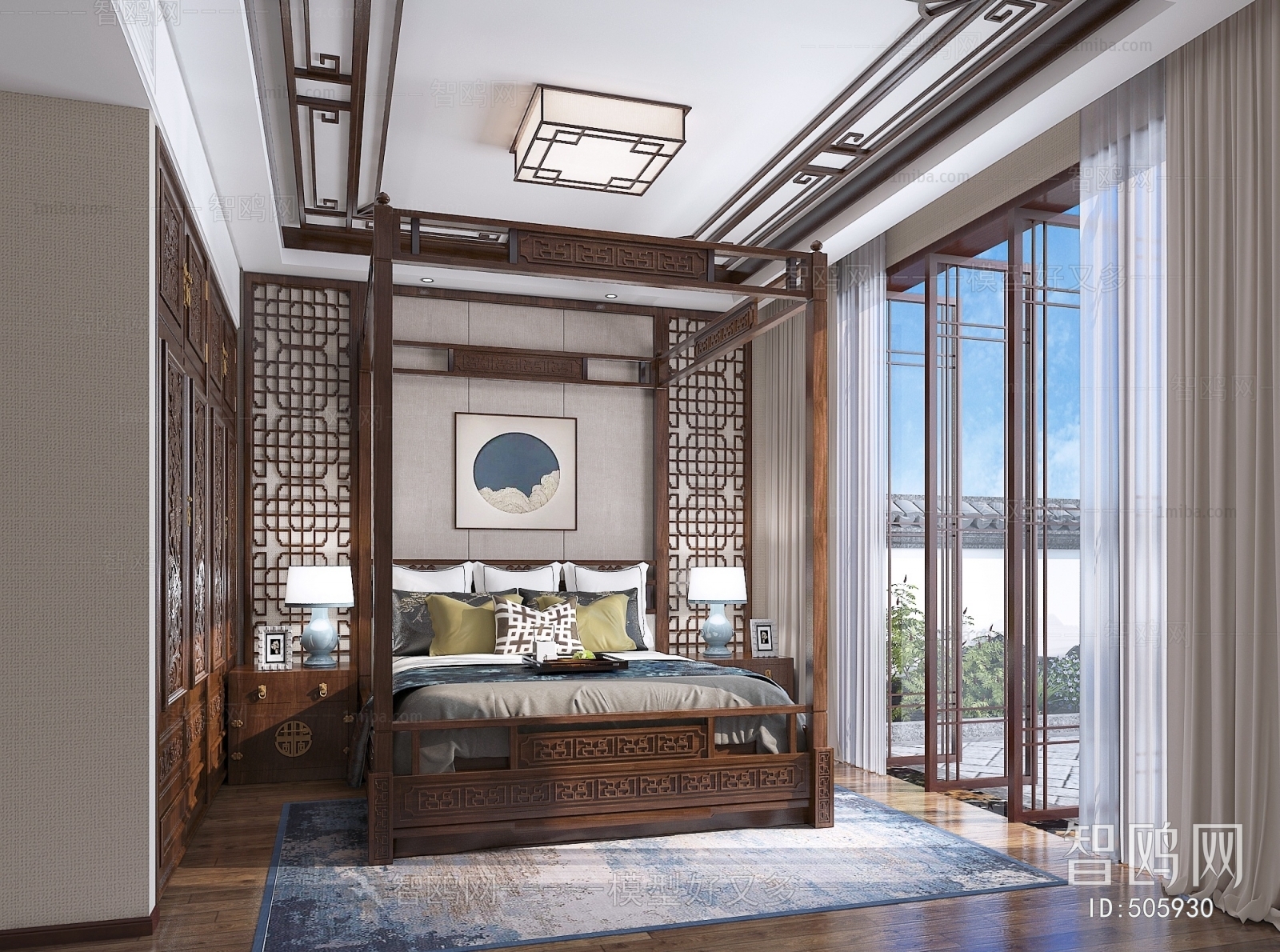 New Chinese Style Bedroom