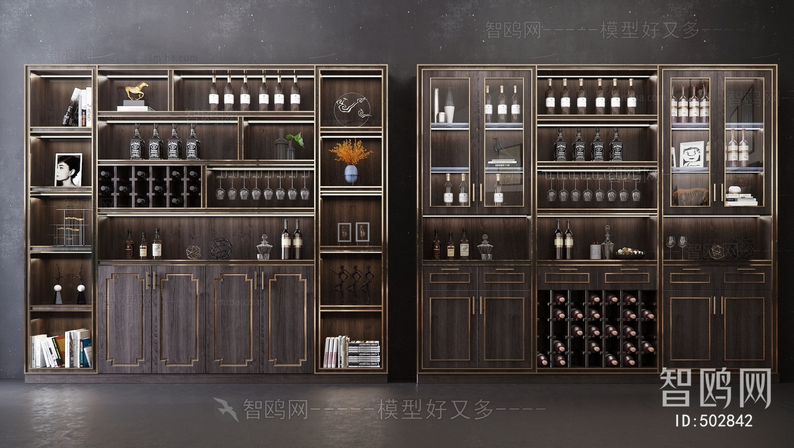 New Chinese Style Wine Cabinet