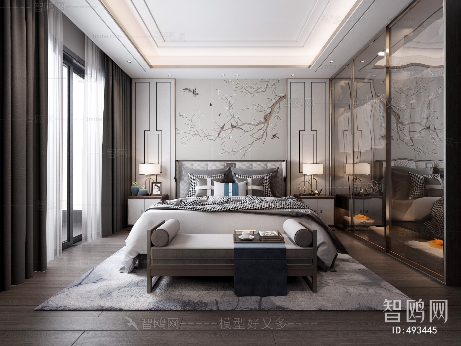 New Chinese Style Bedroom