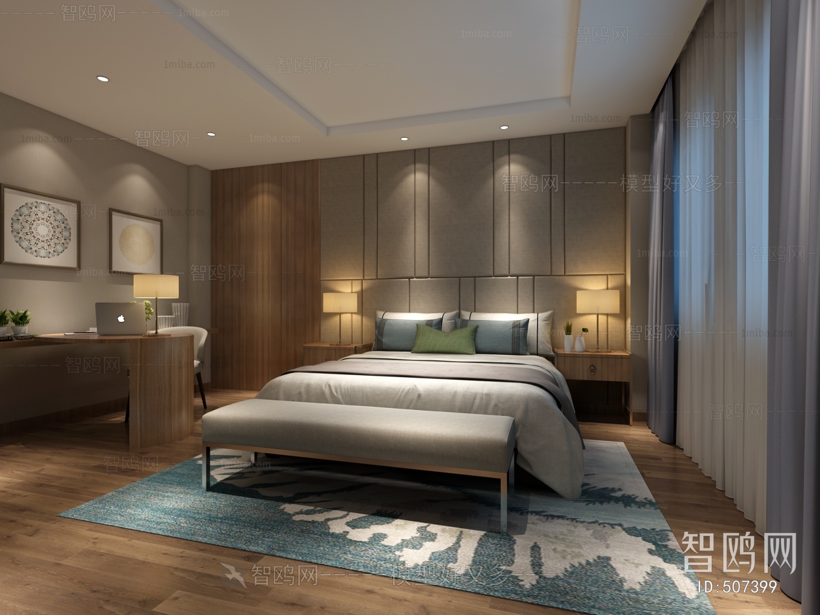 New Chinese Style Bedroom