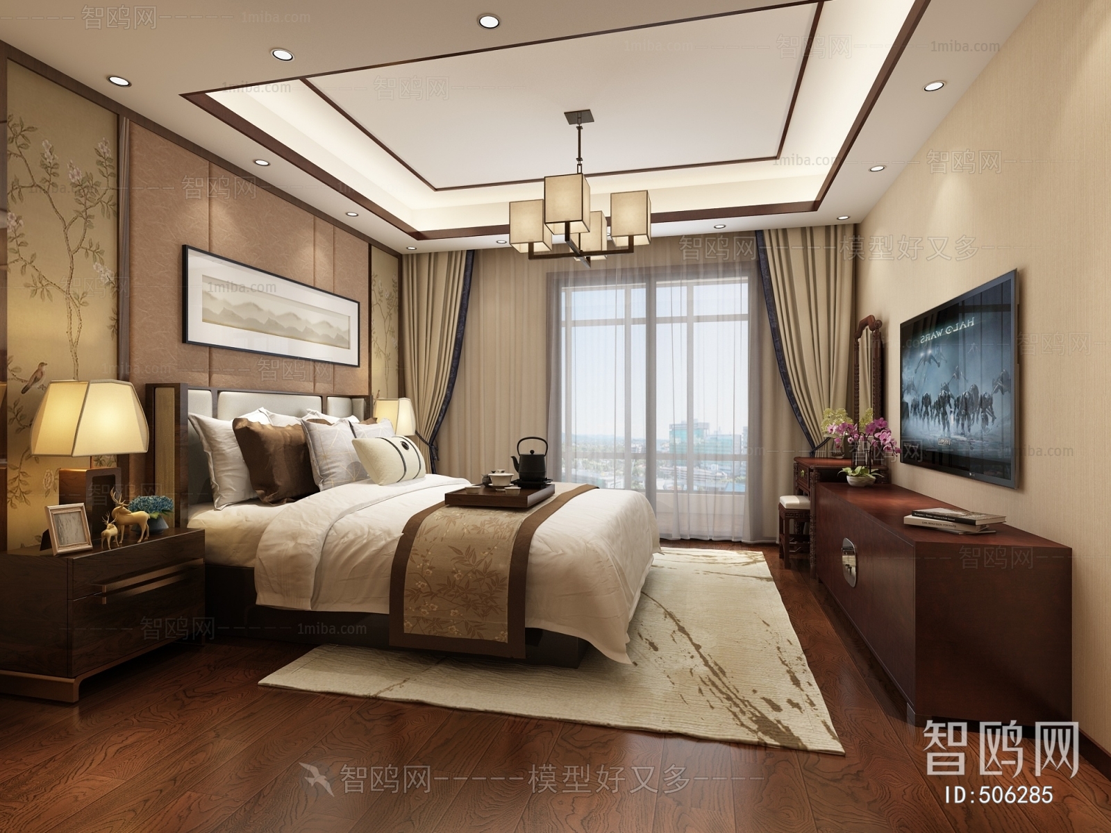 New Chinese Style Bedroom