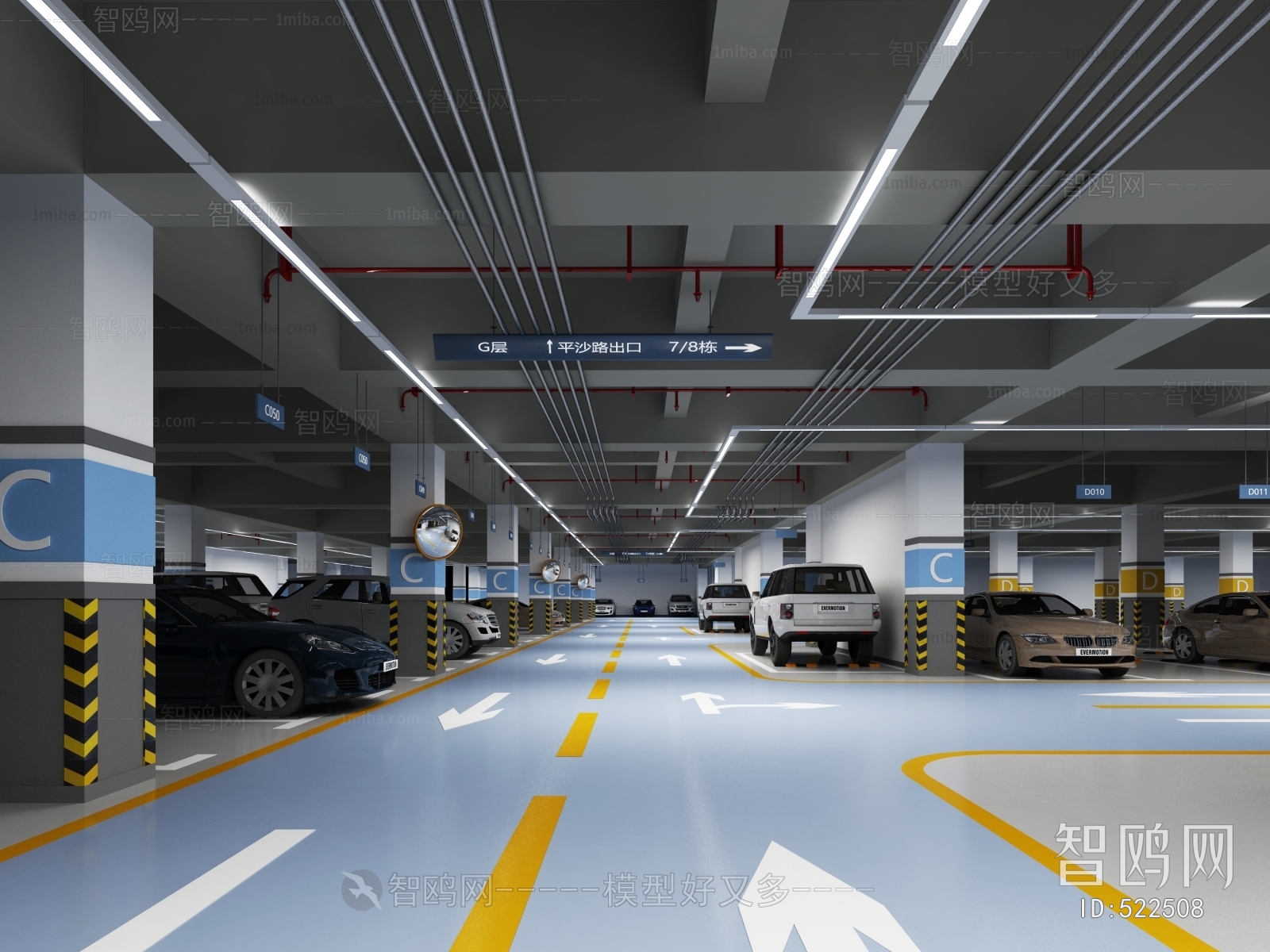 Modern Underground Parking Lot