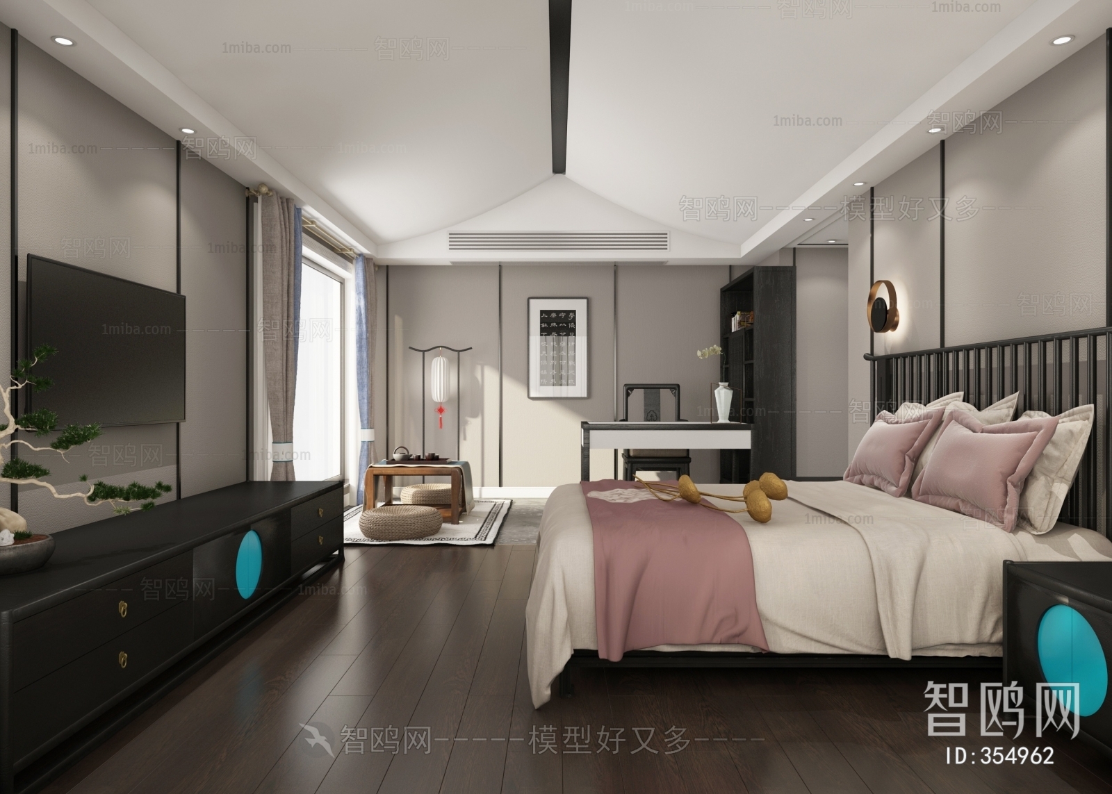 New Chinese Style Bedroom