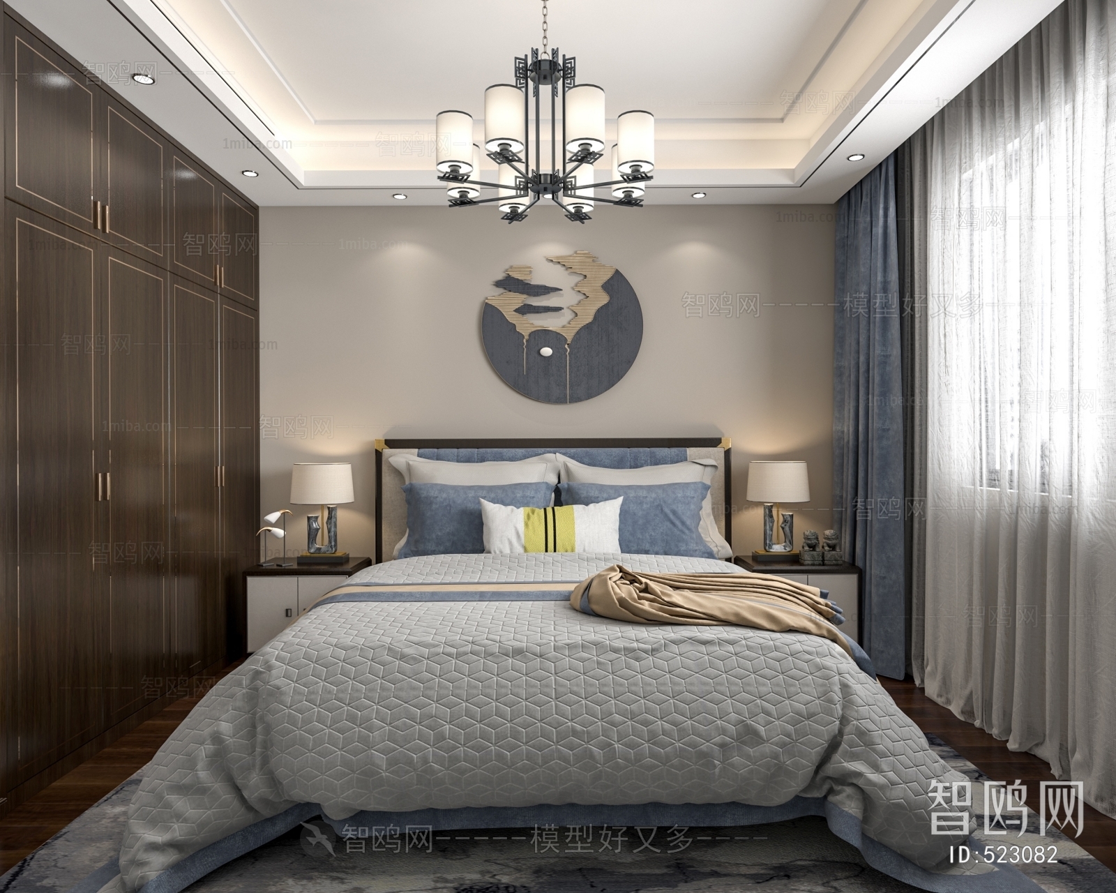 New Chinese Style Bedroom