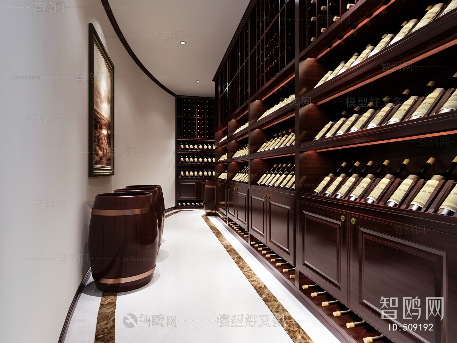 Simple European Style Wine Cellar/Wine Tasting Room