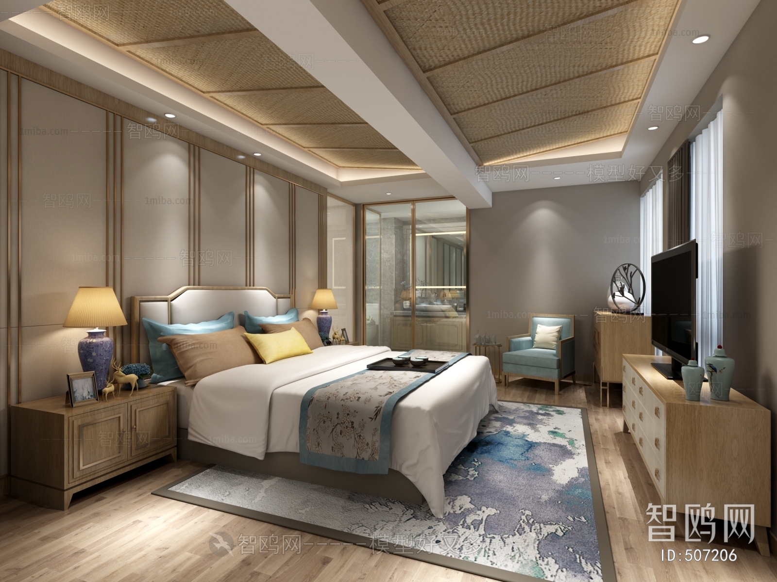 New Chinese Style Bedroom