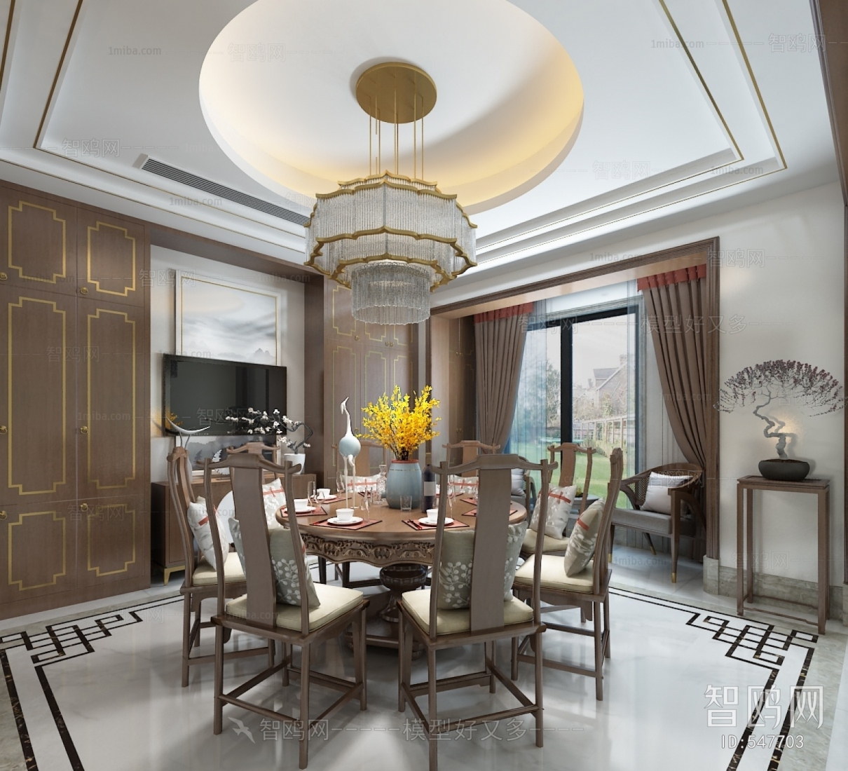 New Chinese Style Dining Room