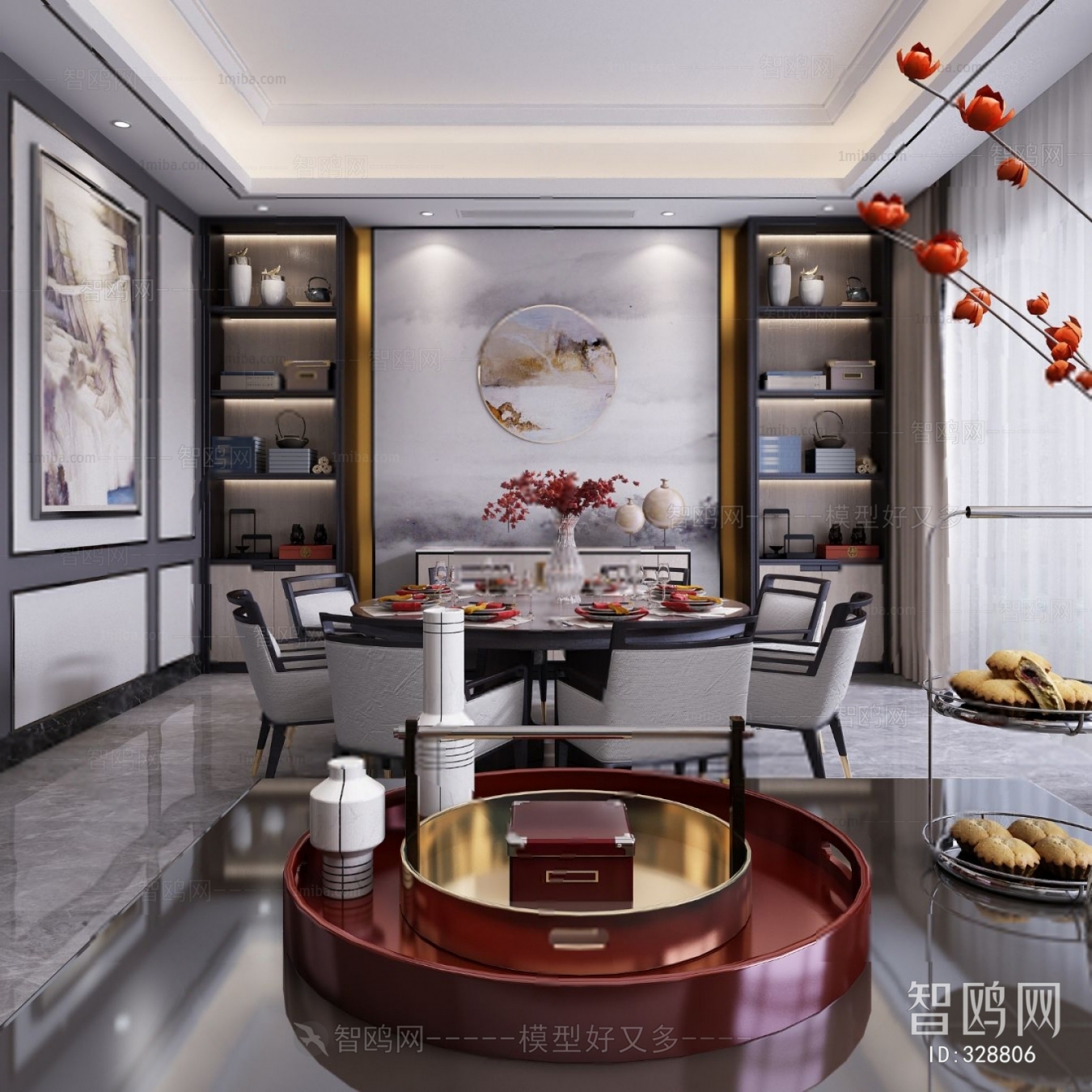 New Chinese Style Dining Room