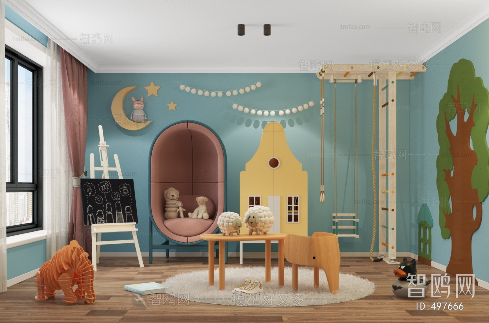 Modern Children's Room Activity Room