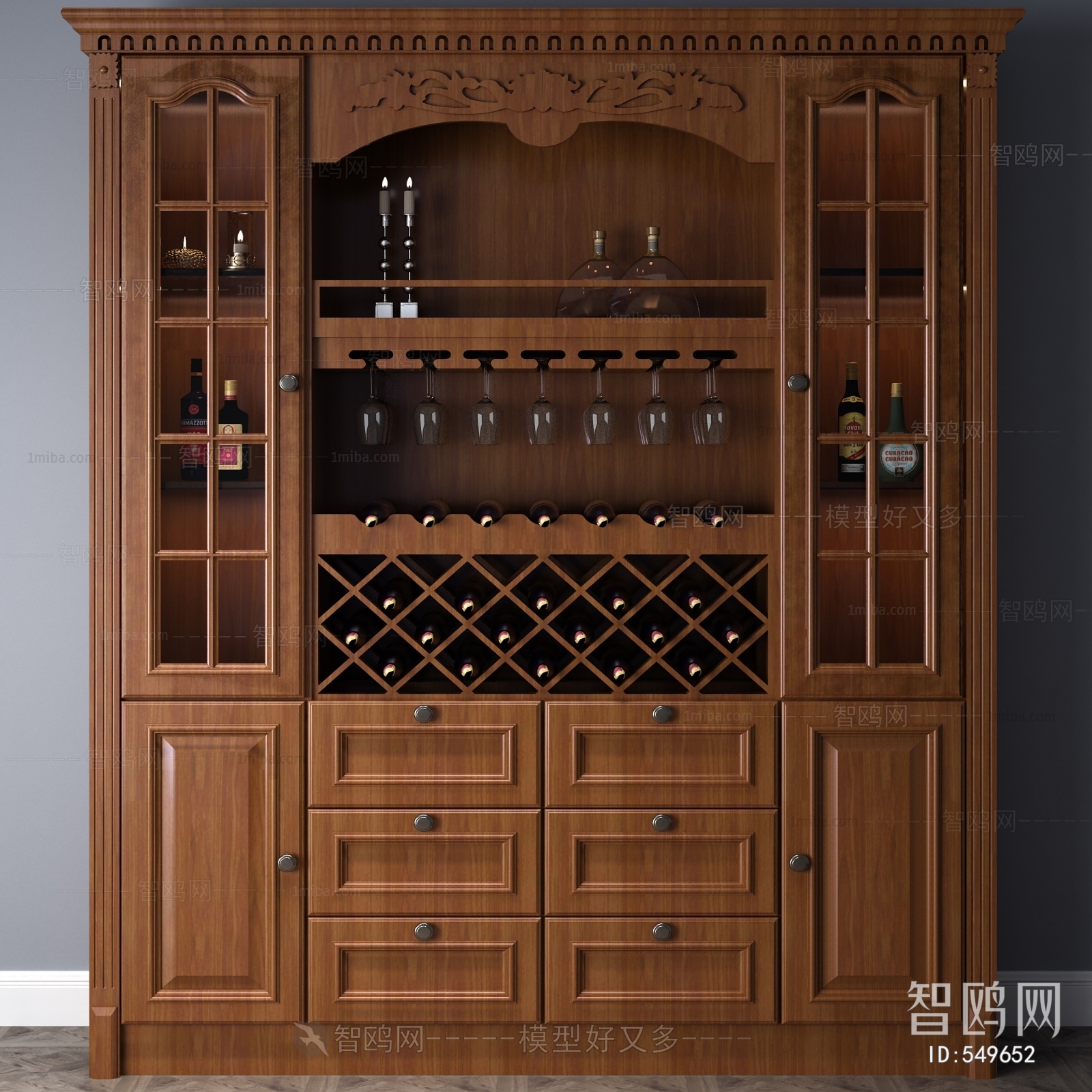 New Chinese Style Wine Cabinet