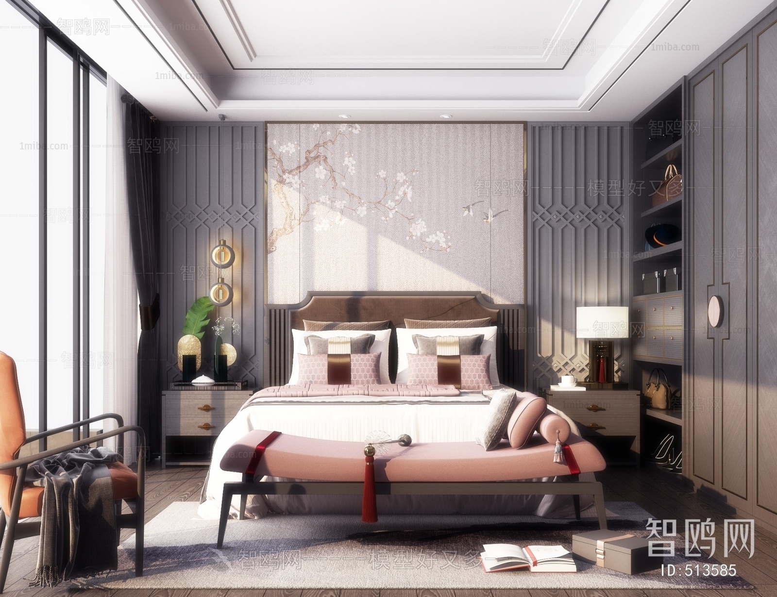 New Chinese Style Bedroom