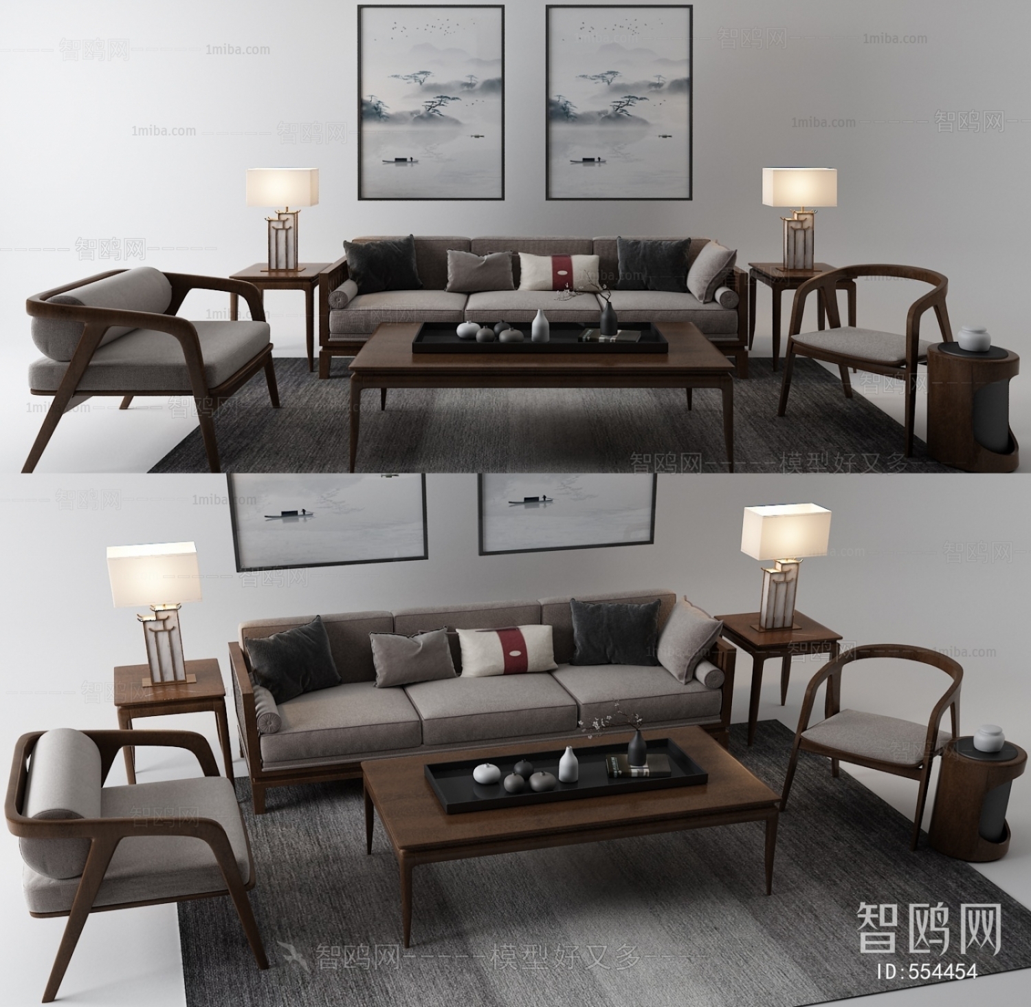 New Chinese Style Sofa Combination