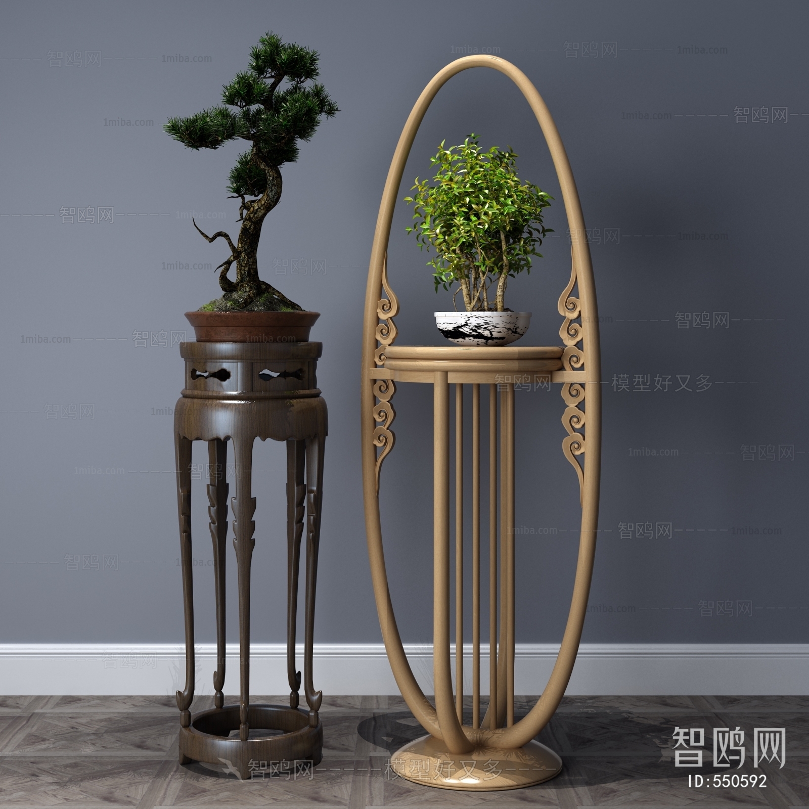 New Chinese Style Flower Shelf