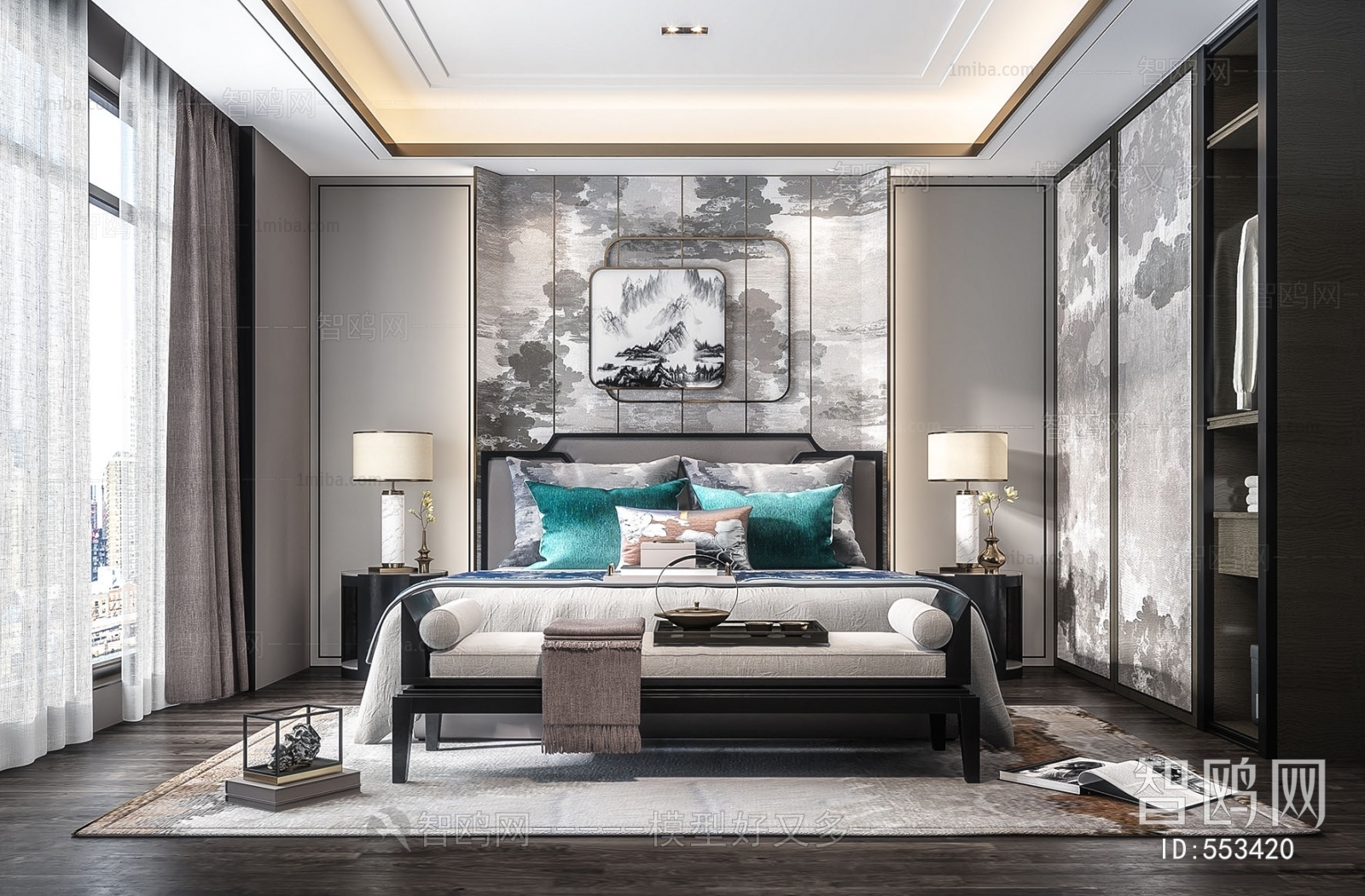 New Chinese Style Bedroom