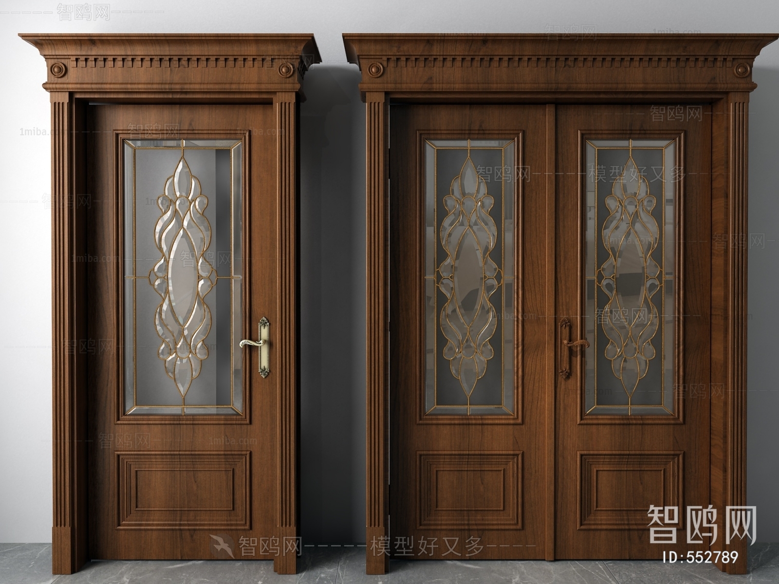 Simple European Style Solid Wood Door