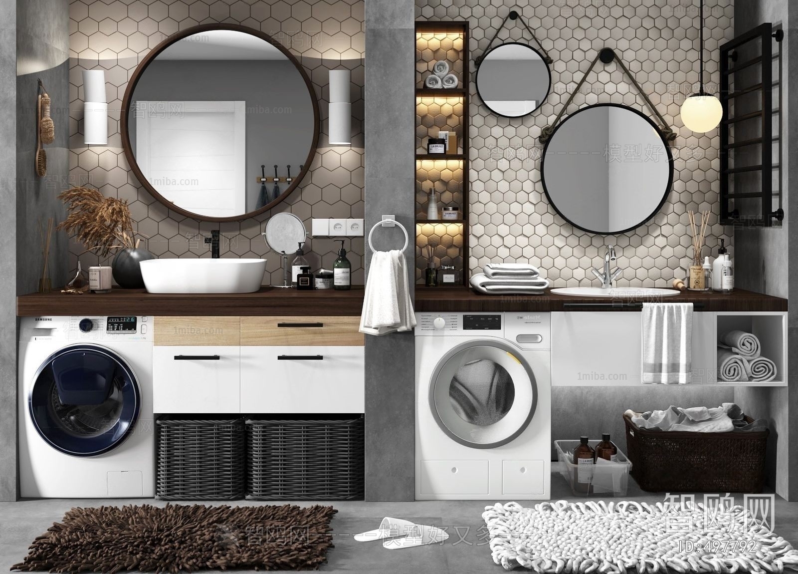 Modern Laundry Cabinet