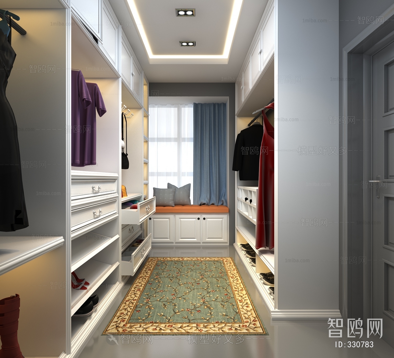 Simple European Style Clothes Storage Area