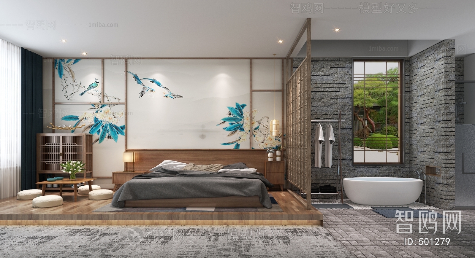 New Chinese Style Bedroom