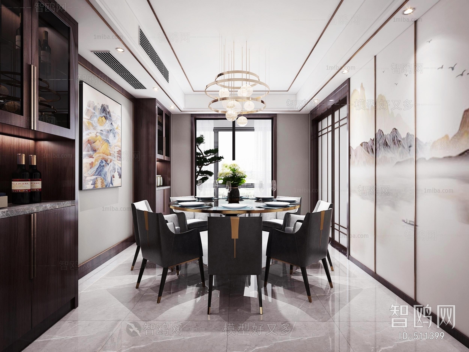 New Chinese Style Dining Room