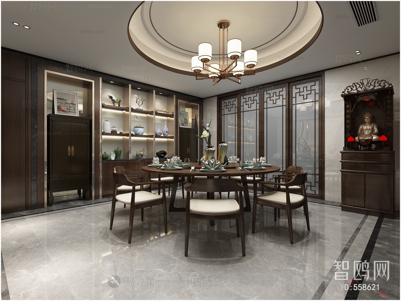 New Chinese Style Dining Room