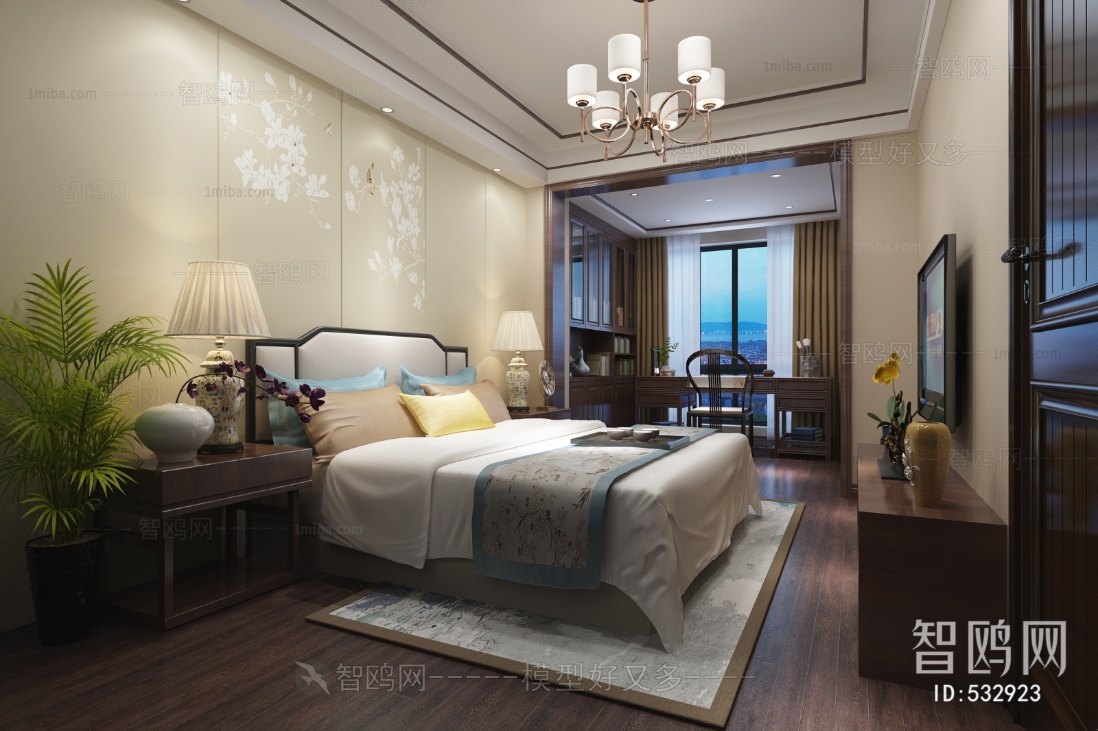 New Chinese Style Bedroom