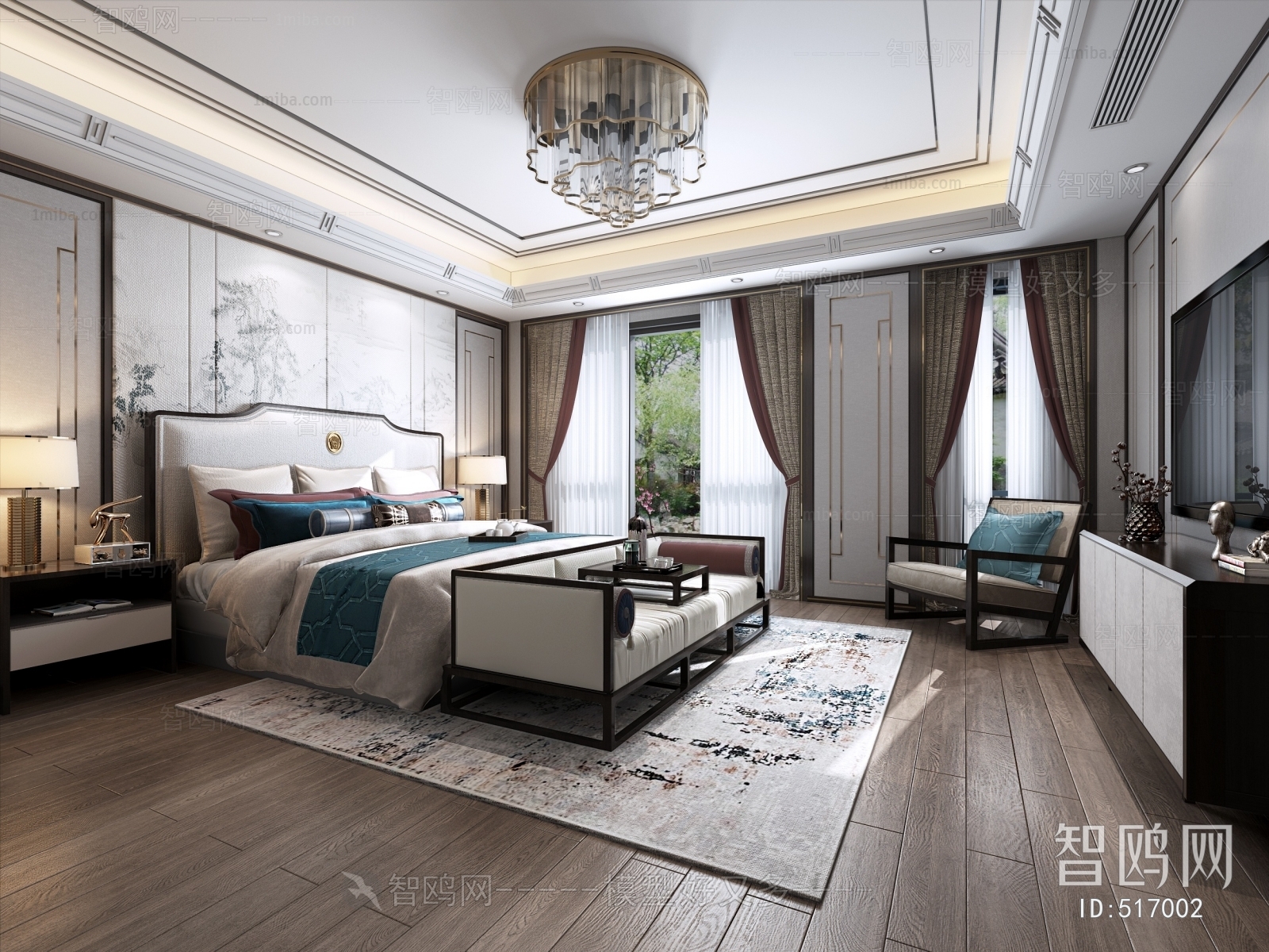 New Chinese Style Bedroom