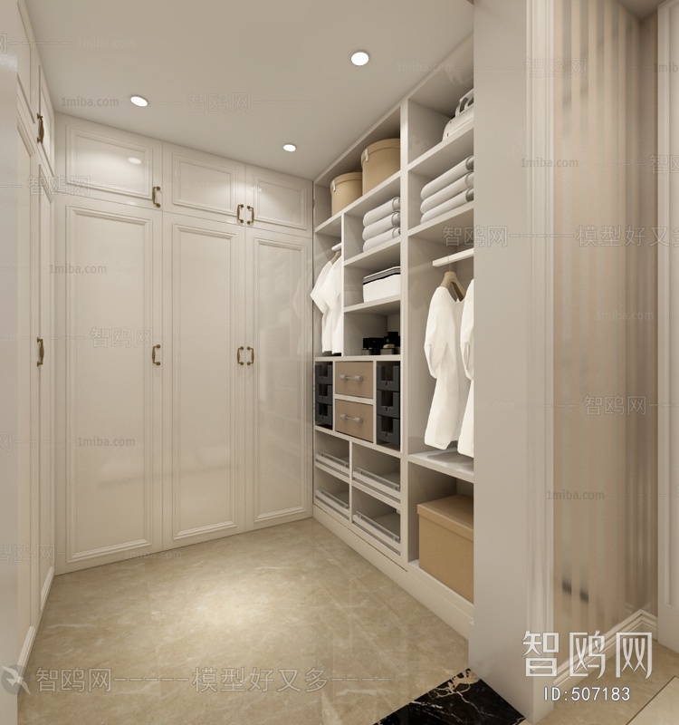 Simple European Style Clothes Storage Area