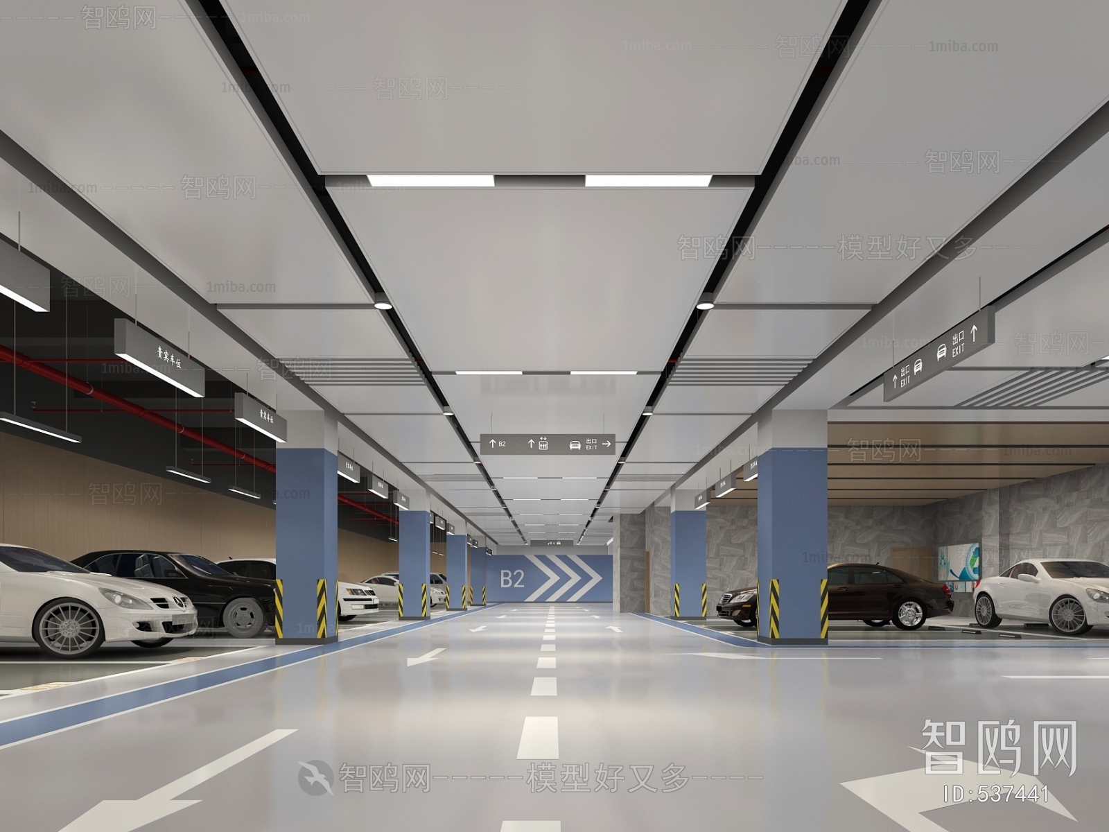 Modern Underground Parking Lot