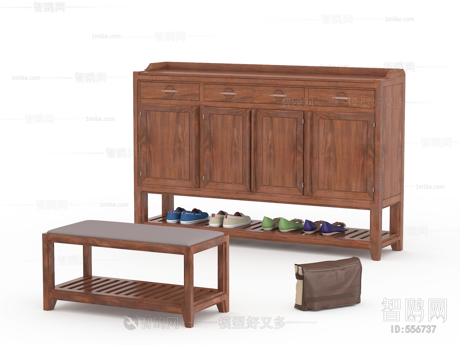 New Chinese Style Shoe Cabinet