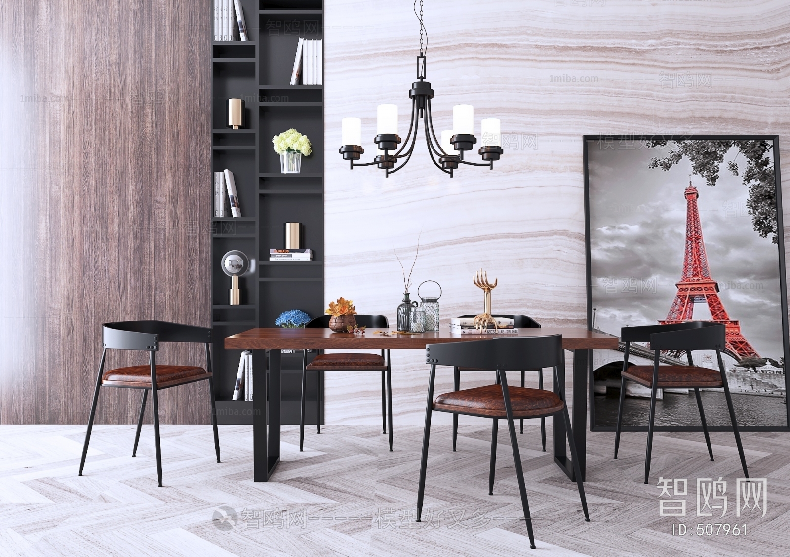 Industrial Style Dining Table And Chairs