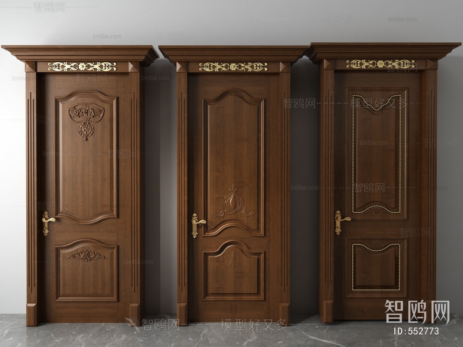 Simple European Style Solid Wood Door