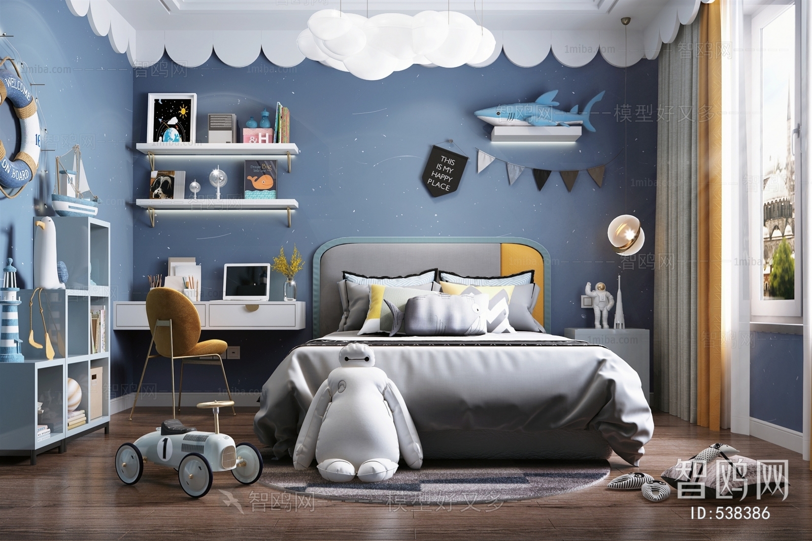 Modern Boy's Room And Son's Room