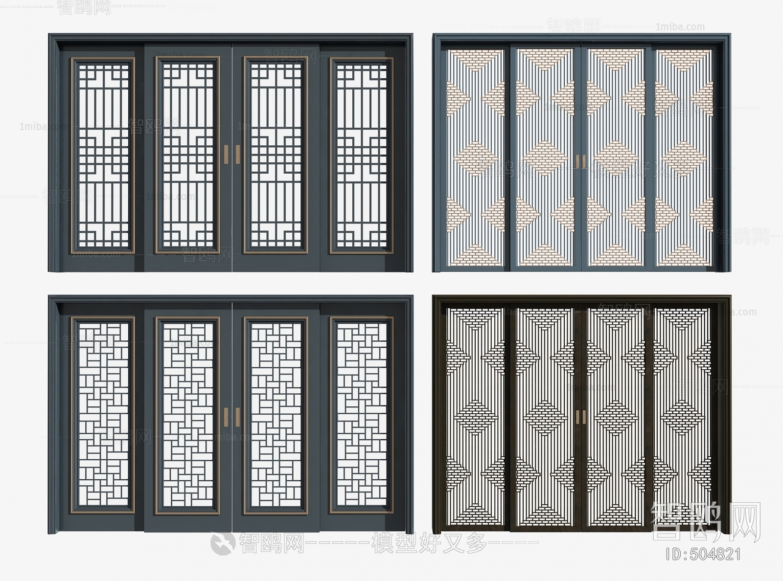 New Chinese Style Sliding Door