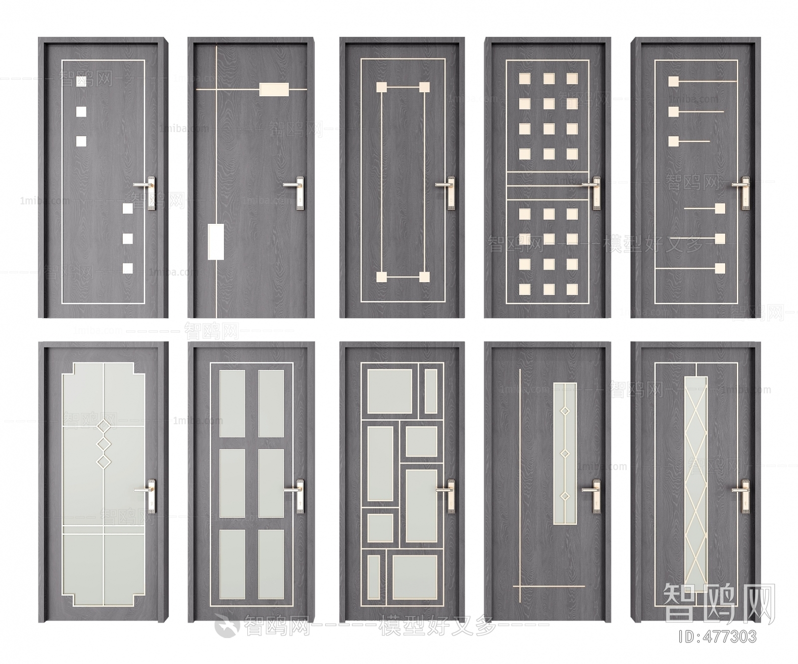 New Chinese Style Solid Wood Door