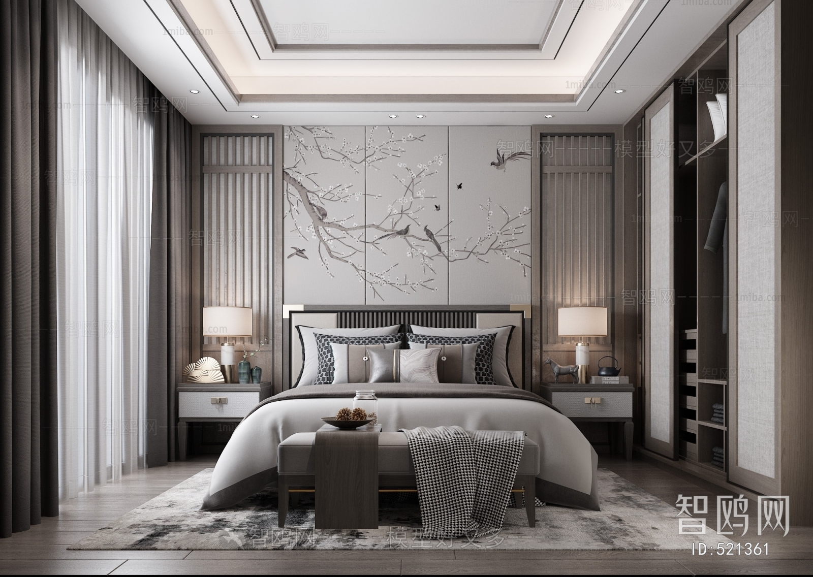 New Chinese Style Bedroom