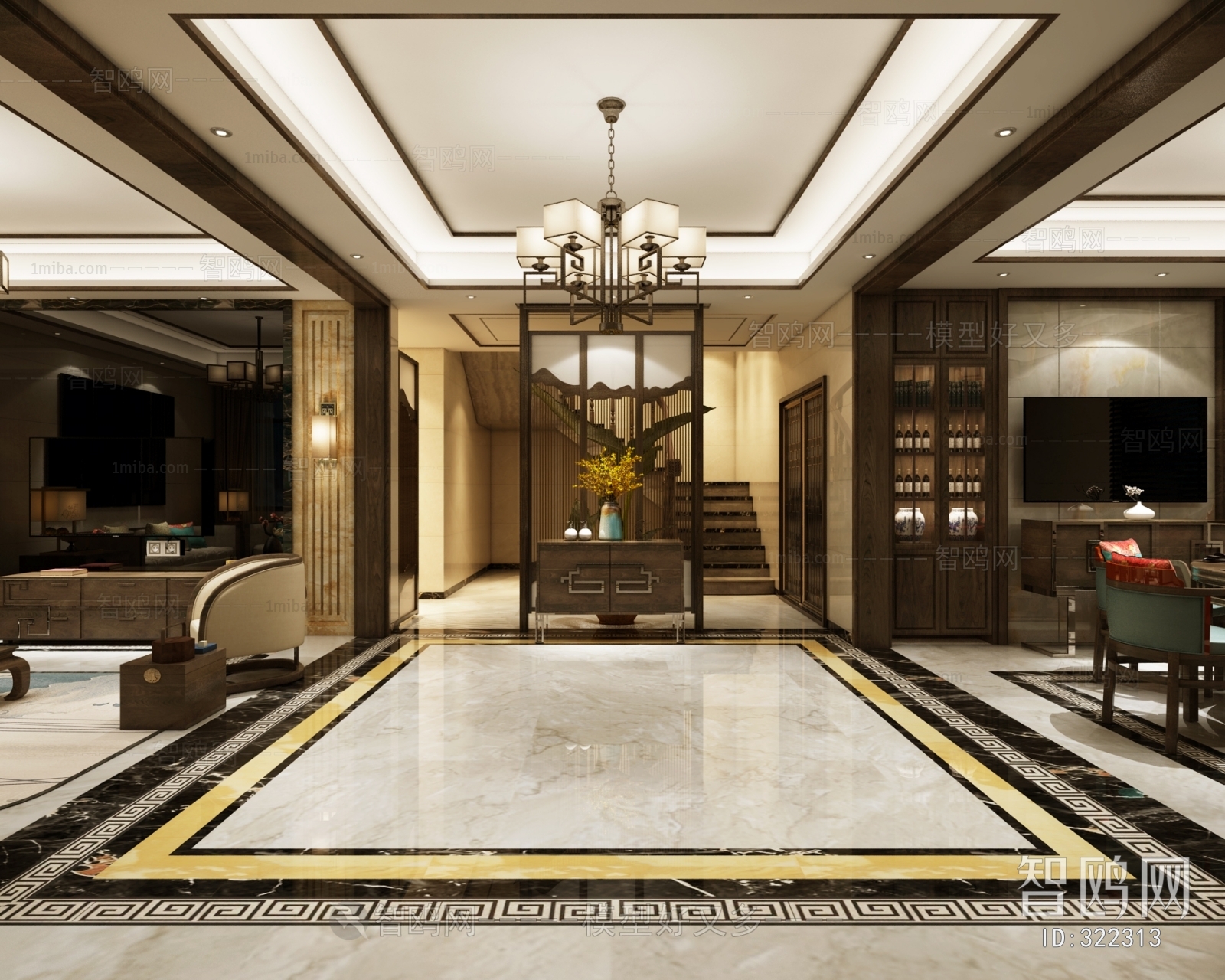 New Chinese Style Hallway