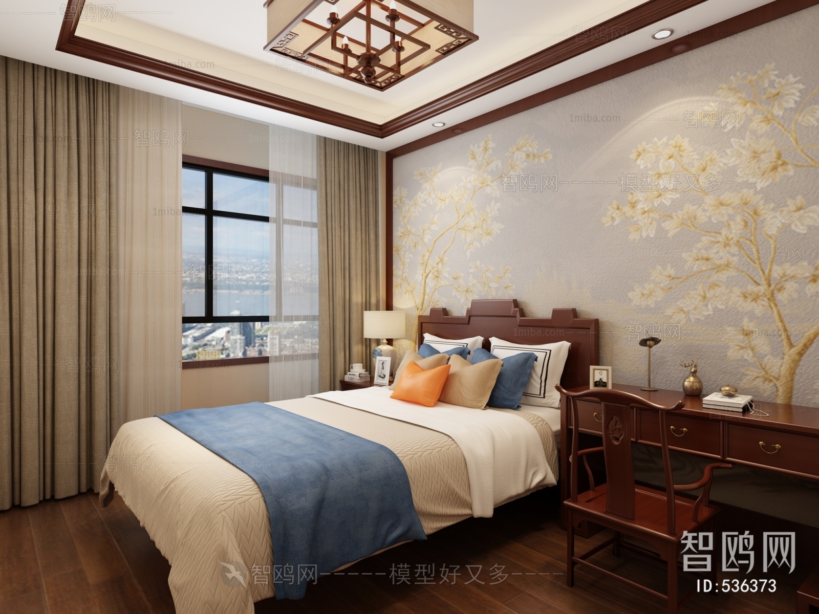 New Chinese Style Bedroom