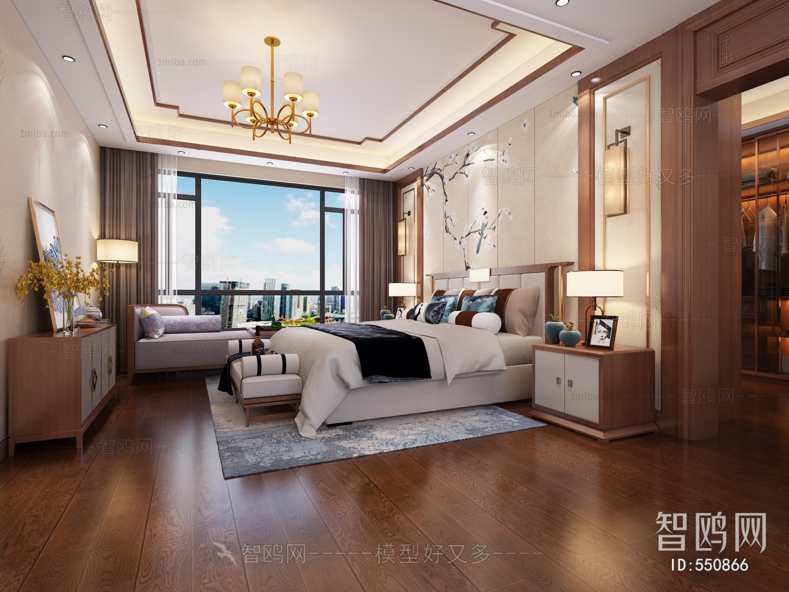 New Chinese Style Bedroom