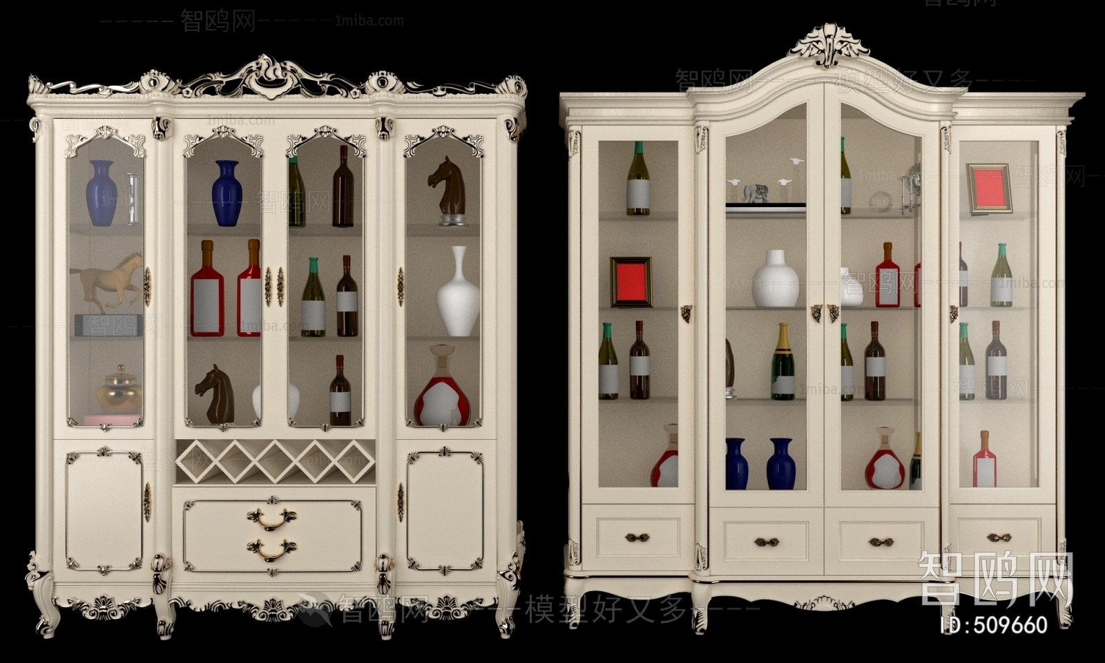 Simple European Style Wine Cabinet