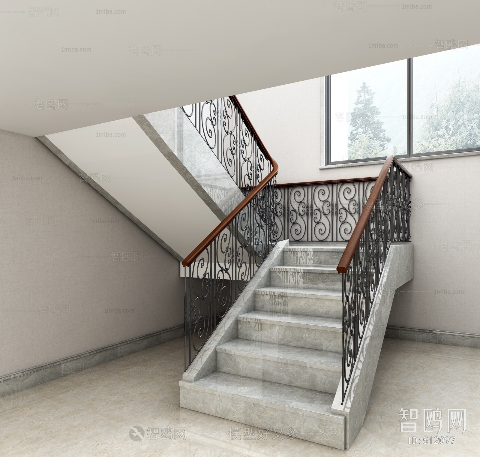 Modern Stair Balustrade/elevator