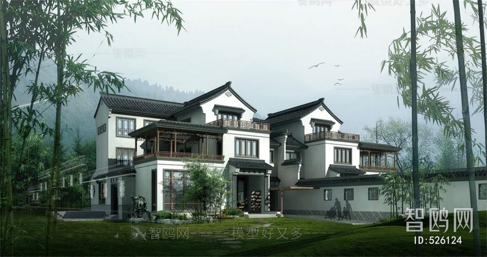 New Chinese Style Villa Appearance