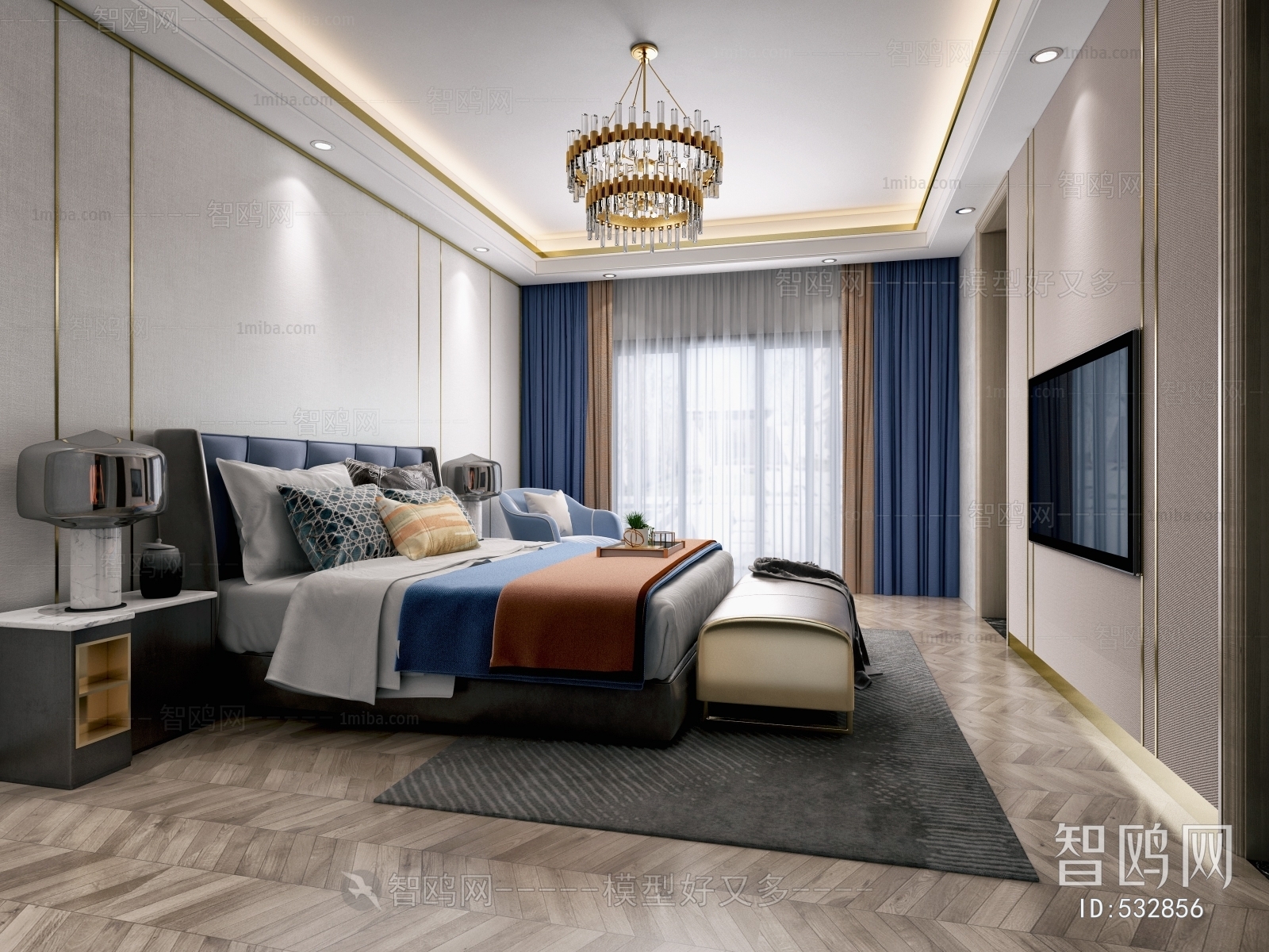 New Chinese Style Bedroom