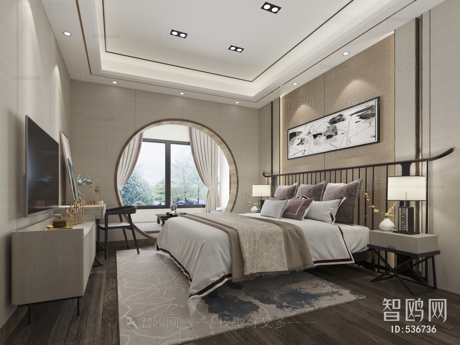 New Chinese Style Bedroom