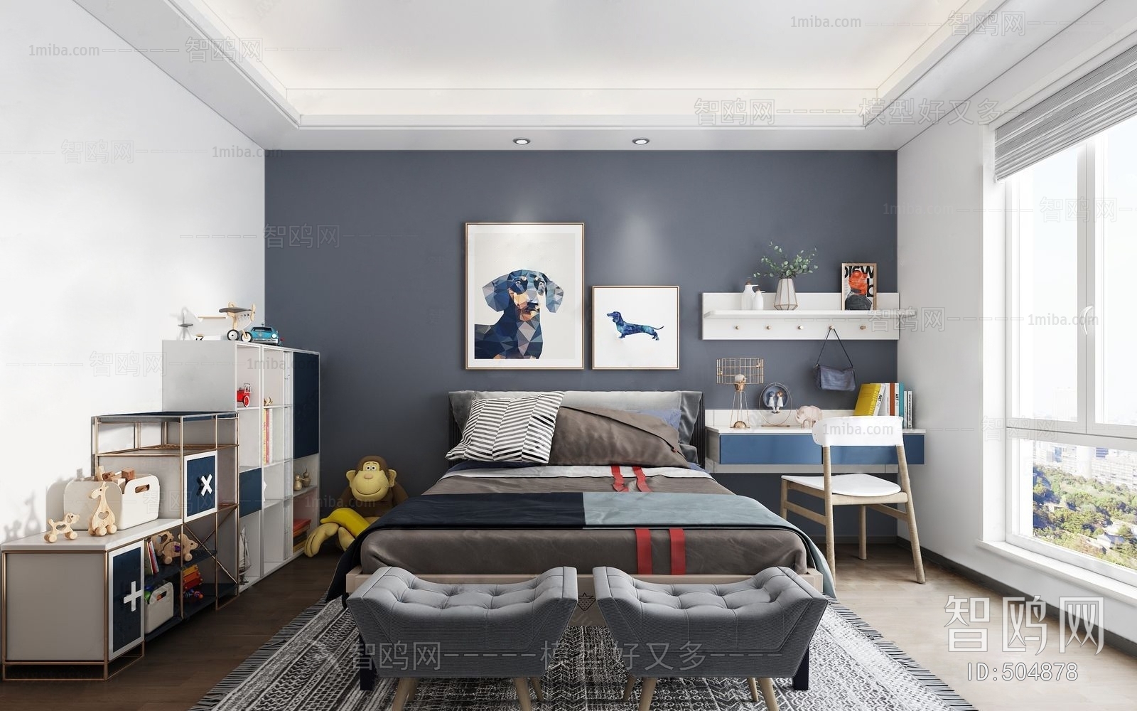 Modern Boy's Room And Son's Room