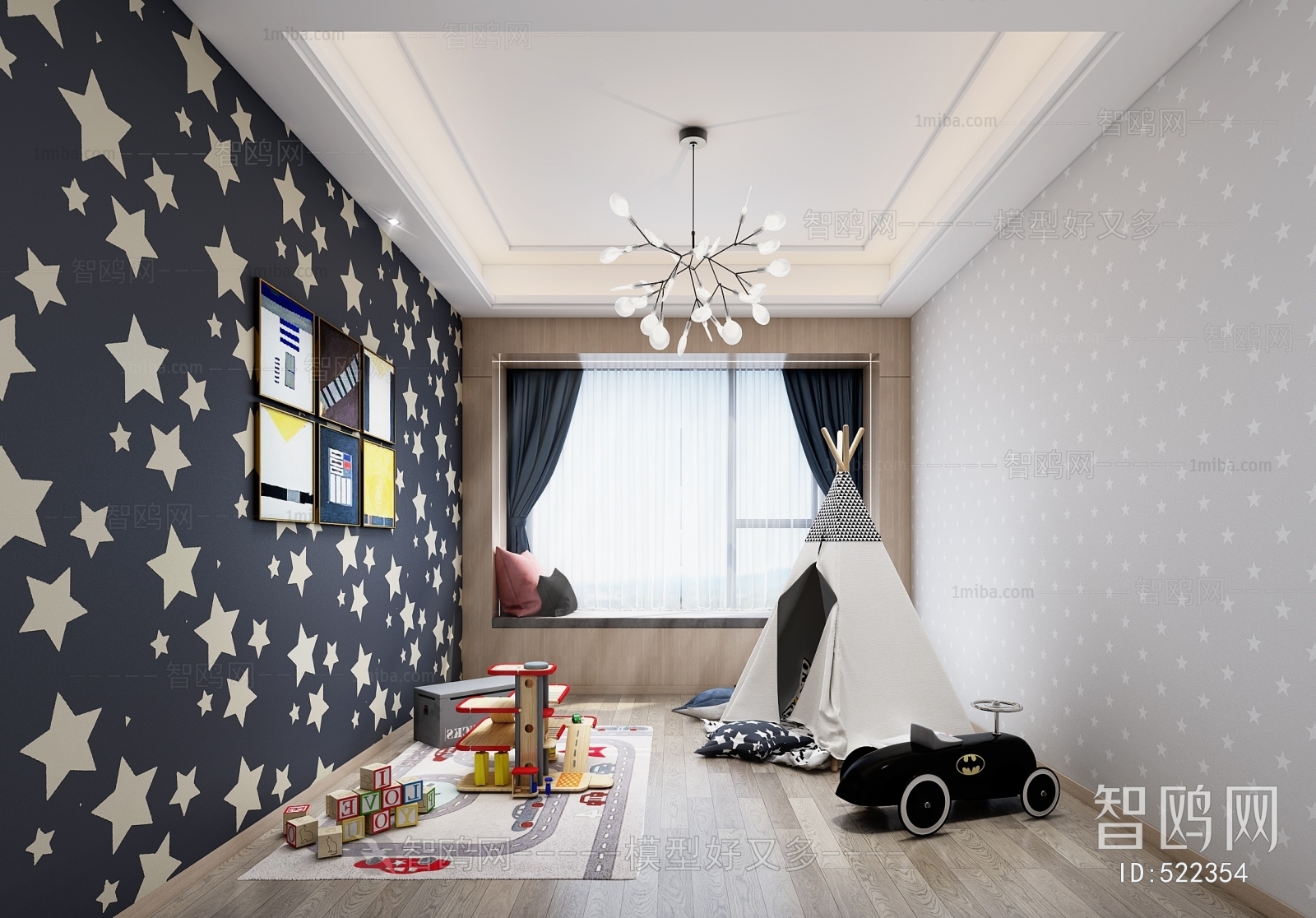 Modern Children's Room Activity Room