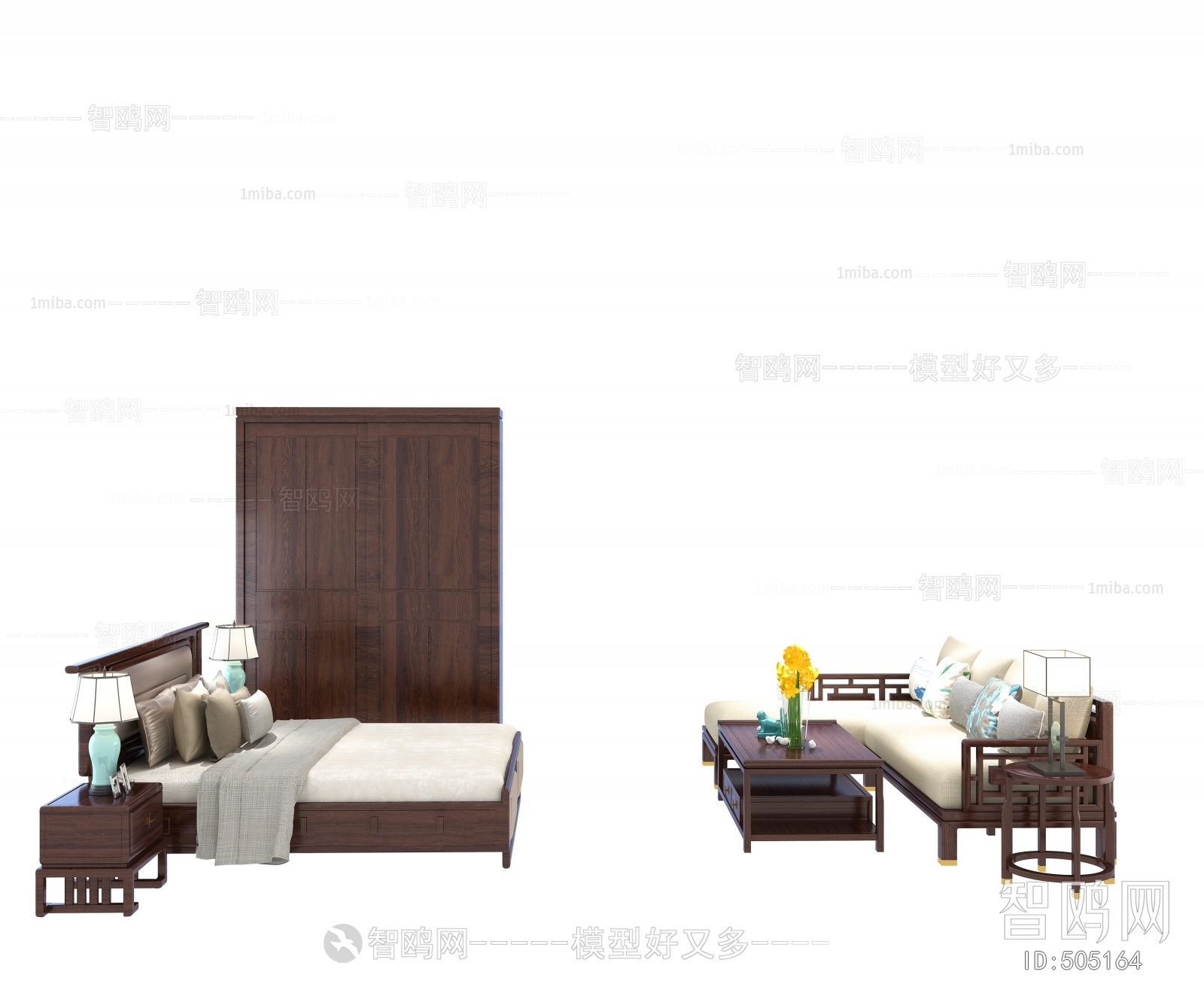 New Chinese Style Bedroom