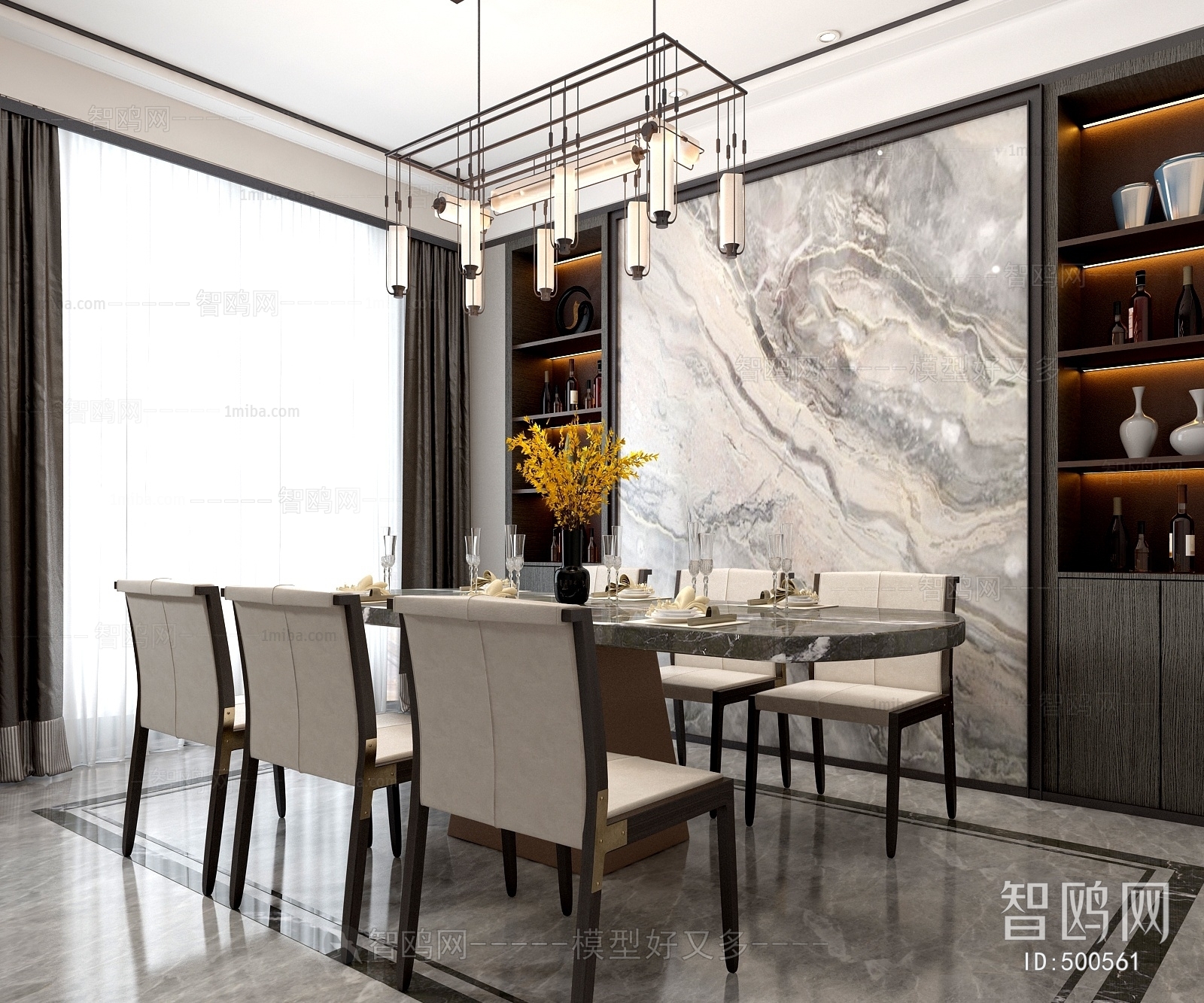 New Chinese Style Dining Room