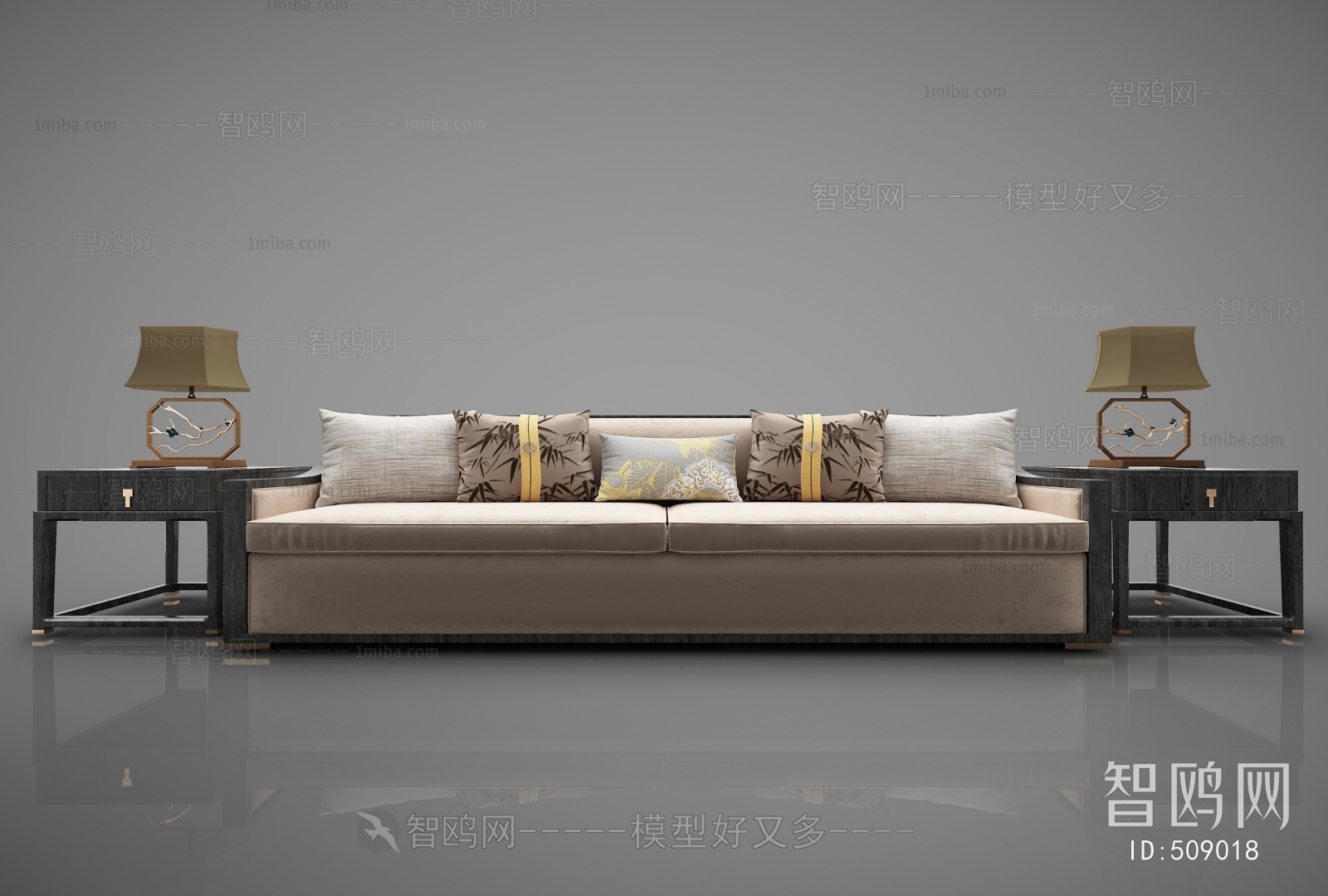 New Chinese Style Multi Person Sofa