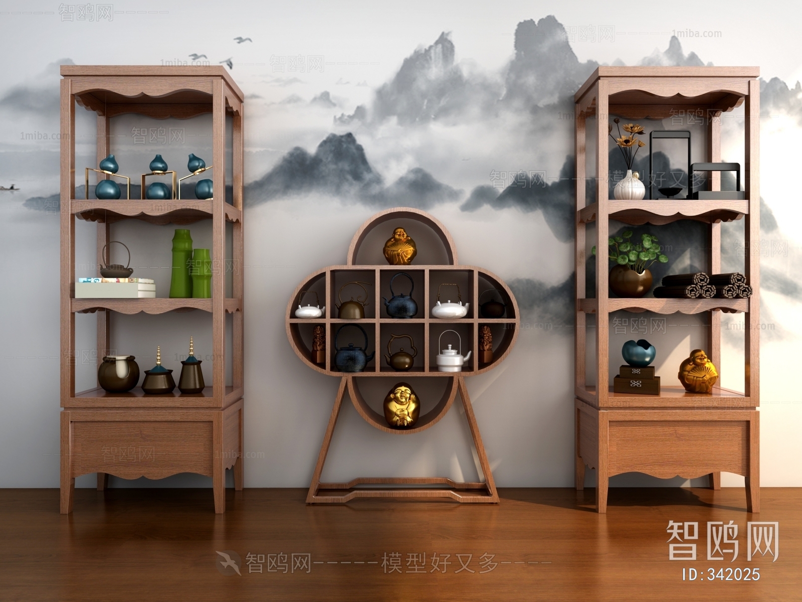 New Chinese Style Decorative Cabinet